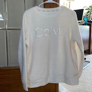 Small white calvin klein sweatshirt